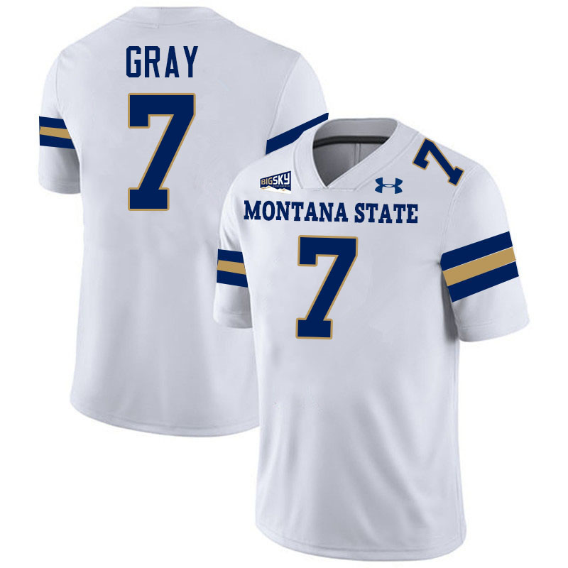 #7 Tayden Gray Montana State Bobcats Jerseys Football Uniforms Stitched-White #7 Tayden Gray Montana State Bobcats Jerseys Football Uniforms Stitched-White
